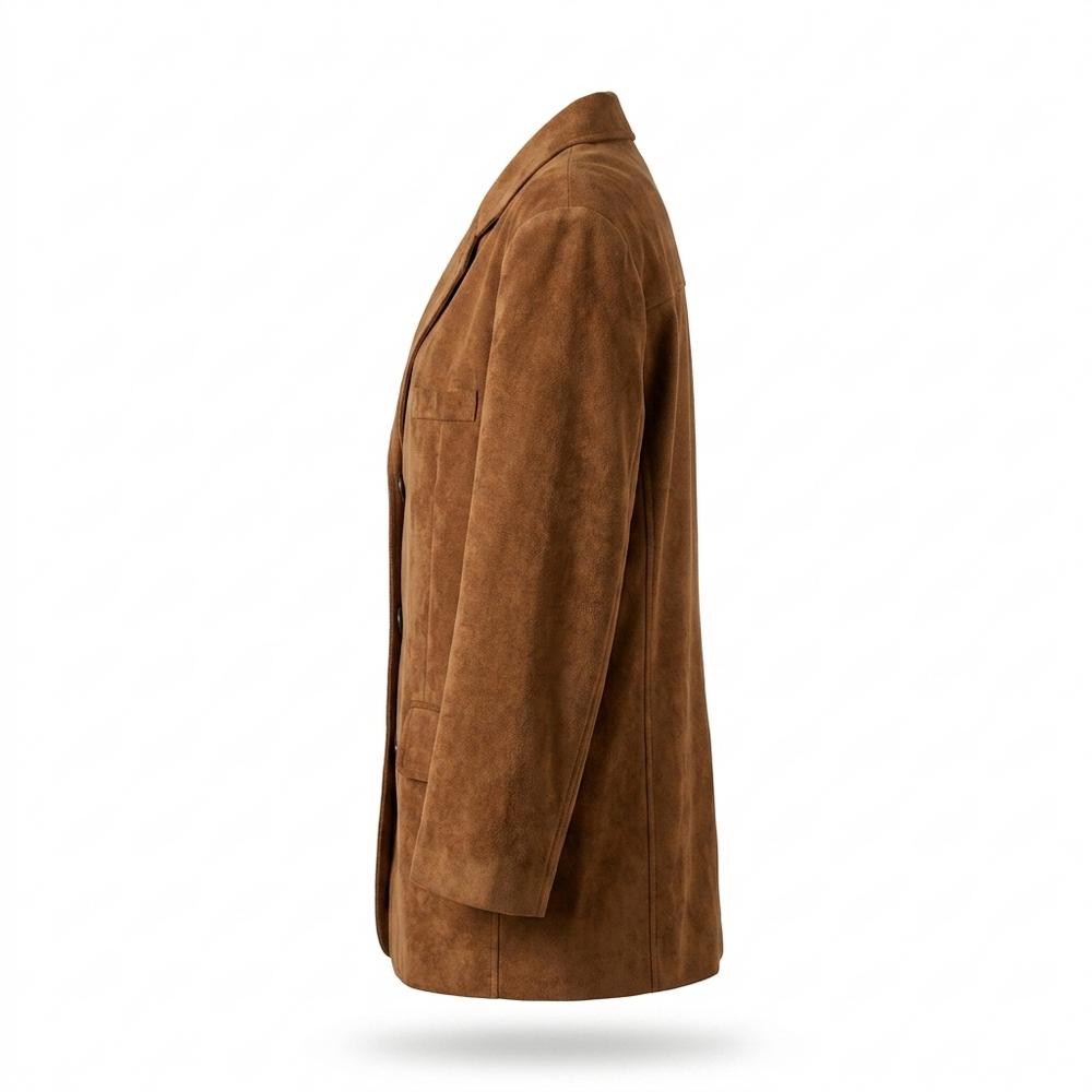 Nobleman Code - Cagar | Locker Geschnitten Einreihig Wildleder-Jacke Damen