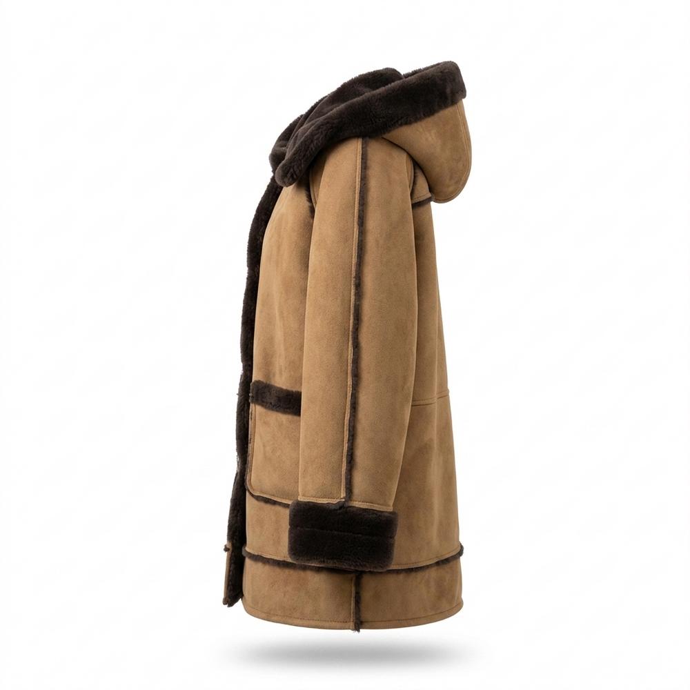 Nobleman Code - Zosel | Gefütterter Veloursartiger Mantel Damen