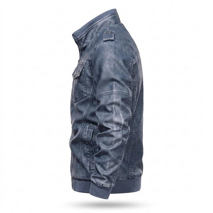 Gentleman Code - Nehas | Gewaschen Gefüttert Lederjacke Herren
