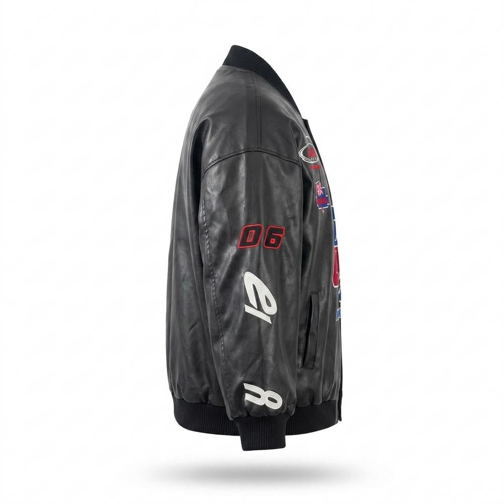Gentleman Code - Rizul | Bestickt Blousonartig Lederjacke Unisex