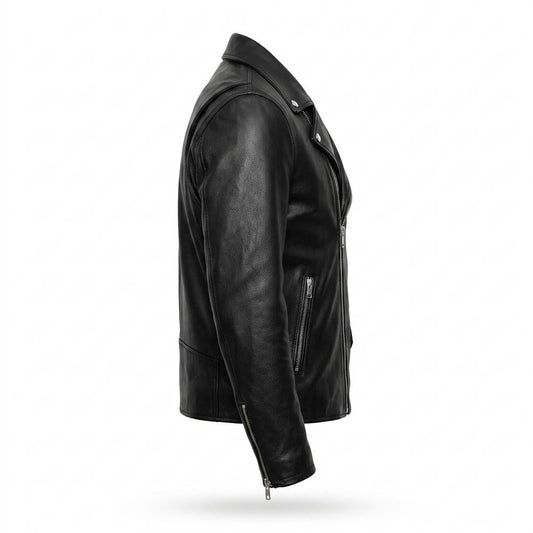 Nobleman Code - Yefan | Asymmetrische Taillierte Lederjacke Herren