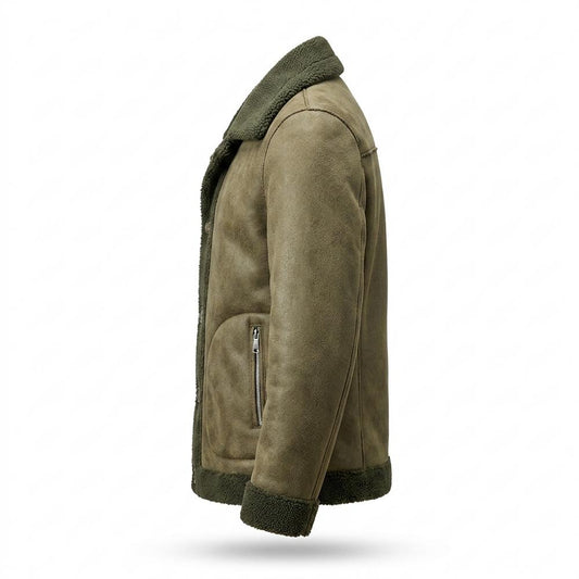 Gentleman Code - Aivon | Gefüttert Geknöpft Wildleder-Jacke Herren