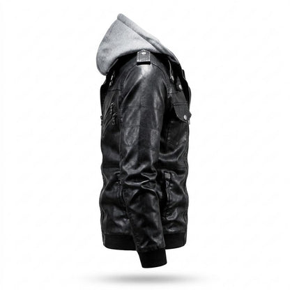 Gentleman Code - Lehom | Gefütterte Gesteppte Lederjacke Herren