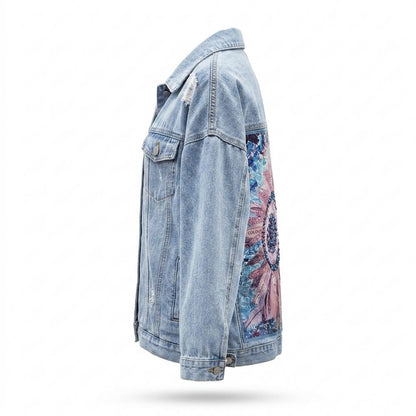 Nobleman Code - Mesin | Bedruckte Oversized Jacke Damen