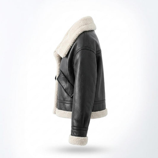 Nobleman Code - Nezid | Gefüttert Kurzgeschnitten Lederjacke Damen