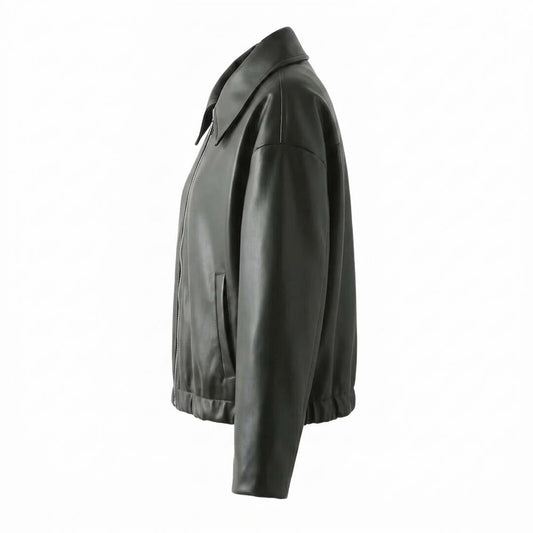 Nobleman Code - Zaras | Gekragt Glatt Lederjacke Unisex