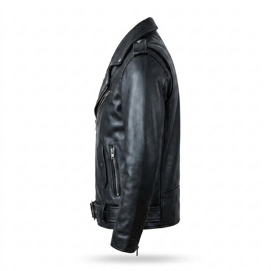 Nobleman Code - Renun | Asymmetrisch Gegürtelt Lederjacke Herren