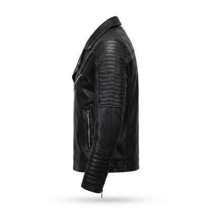 Gentleman Code - Kapas | Gesteppte Taillierte Lederjacke Herren
