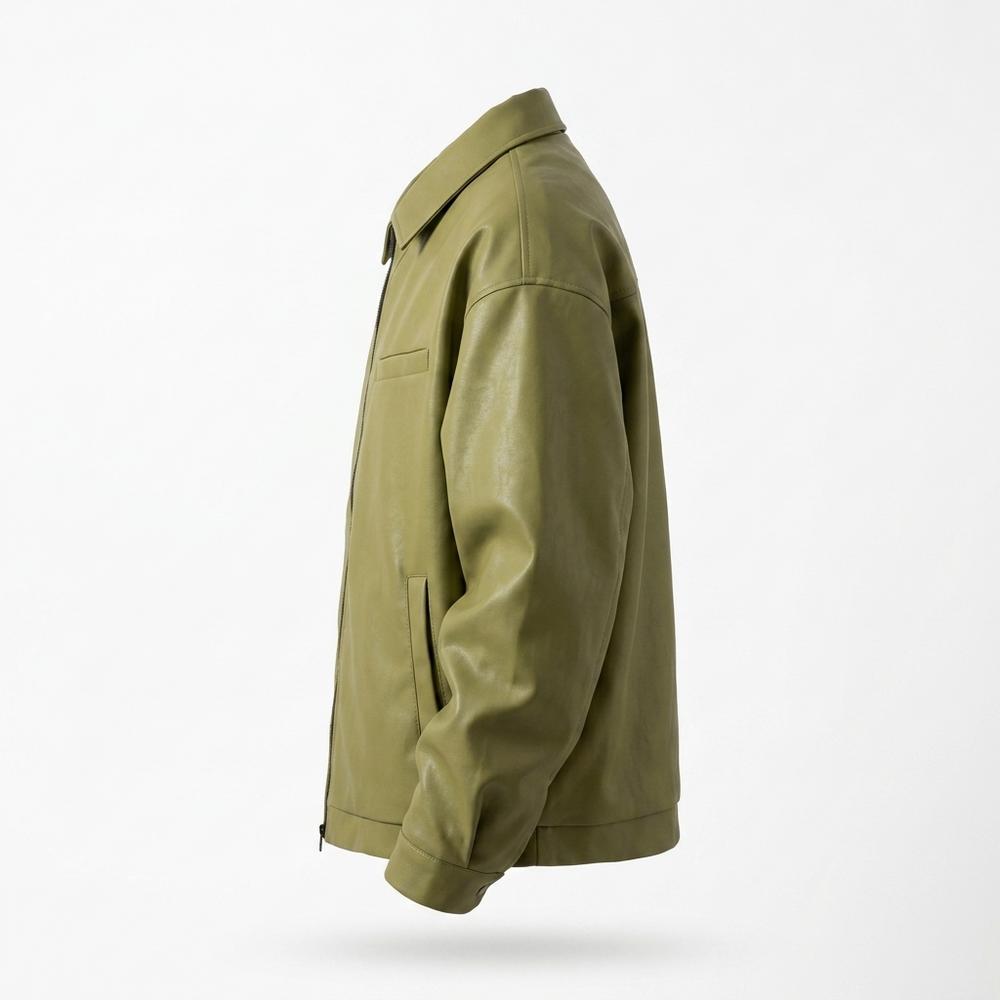 Nobleman Code - Arral | Glatte Gezipte Lederjacke Unisex