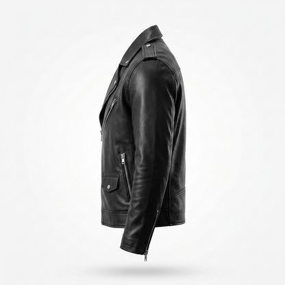 Gentleman Code - Ceked | Asymmetrische Gegürtete Lederjacke Unisex