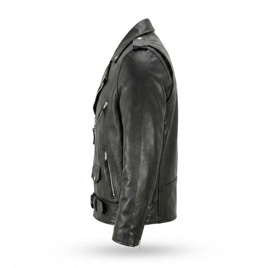 Nobleman Code - Surak | Asymmetrische Gegürtete Lederjacke Unisex