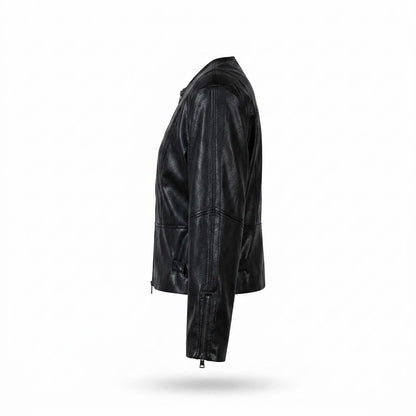 Gentleman Code - Eowon | Kragenlos Tailliert Lederjacke Damen