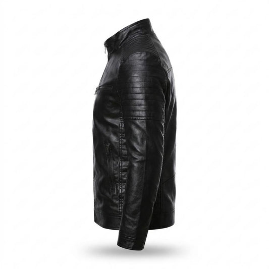Nobleman Code - Vonat | Wattiert Tailliert Lederjacke Herren