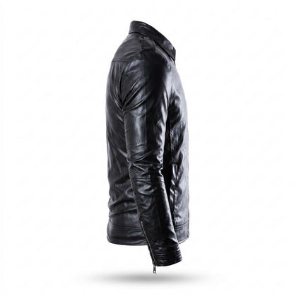 Nobleman Code - Daram | Tailliert Gefüttert Lederjacke Herren