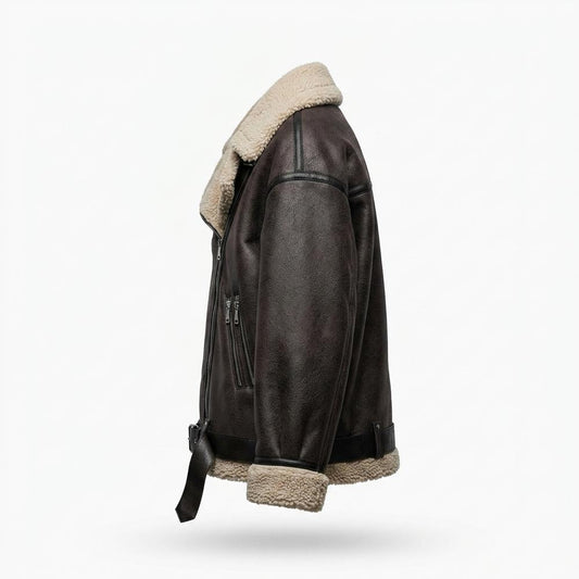 Gentleman Code - Liwod | Gefütterte Weite Lederjacke Damen