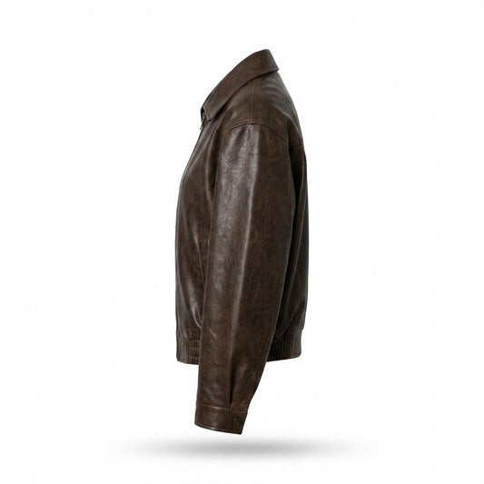 Nobleman Code - Tarit | Locker Geschnittene Reißverschluss Lederjacke Damen