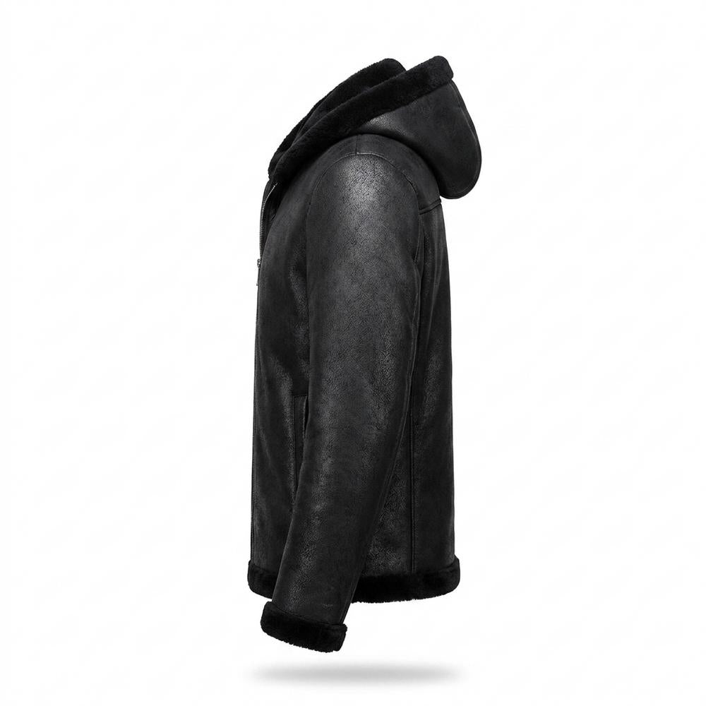 Gentleman Code - Sozur | Gefütterte Texturierte Lederjacke Herren
