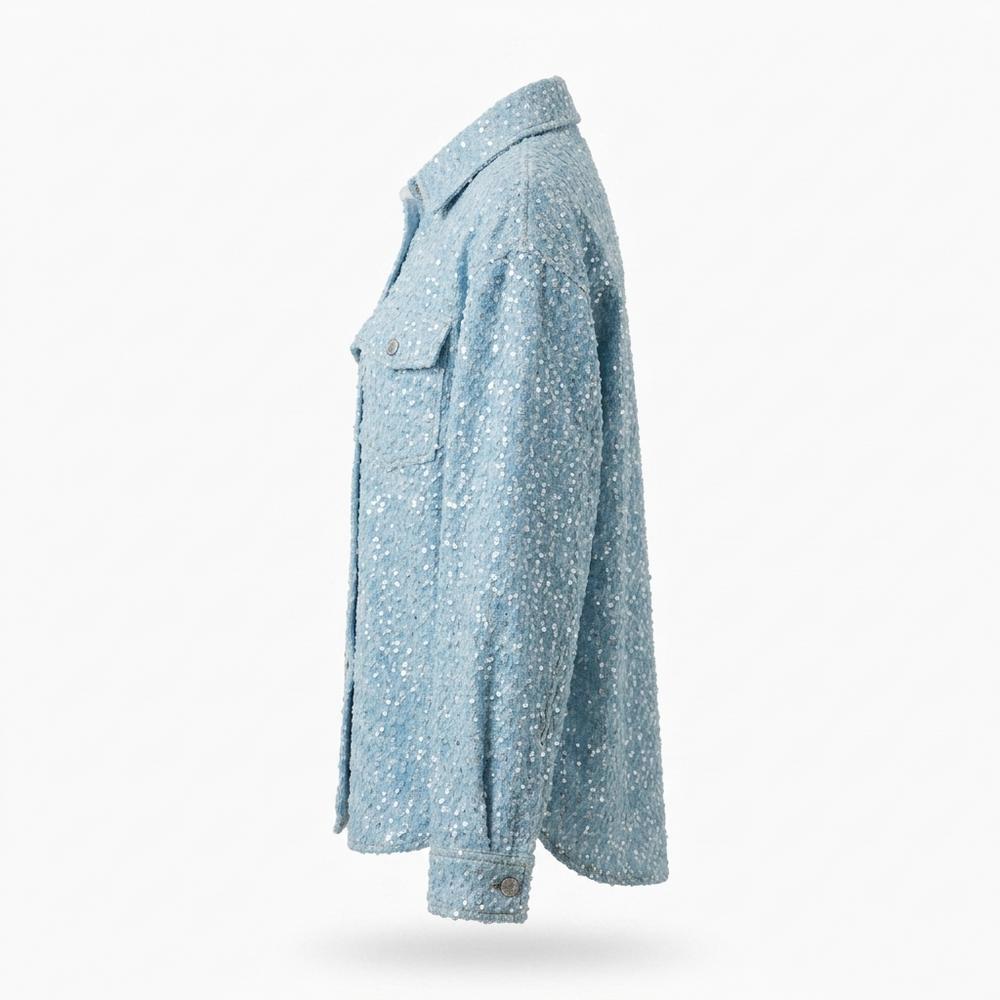 Nobleman Code - Cotet | Strukturierte Paillettenbesetzte Jacke Damen