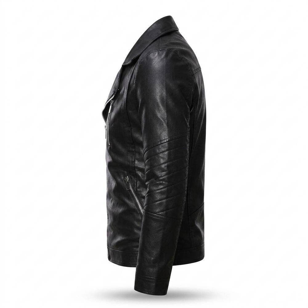 Gentleman Code - Zafod | Asymmetrisch Tailliert Lederjacke Herren