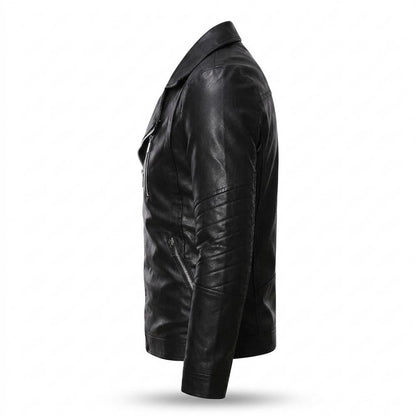 Gentleman Code - Zafod | Asymmetrisch Tailliert Lederjacke Herren