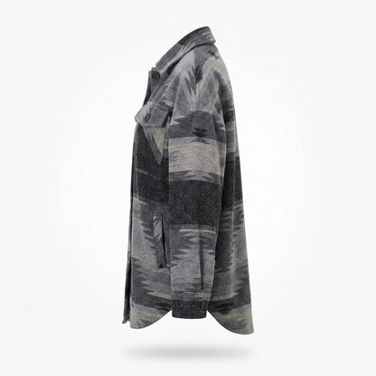 Nobleman Code - Tetot | Gemustert Geknöpft Jacke Damen