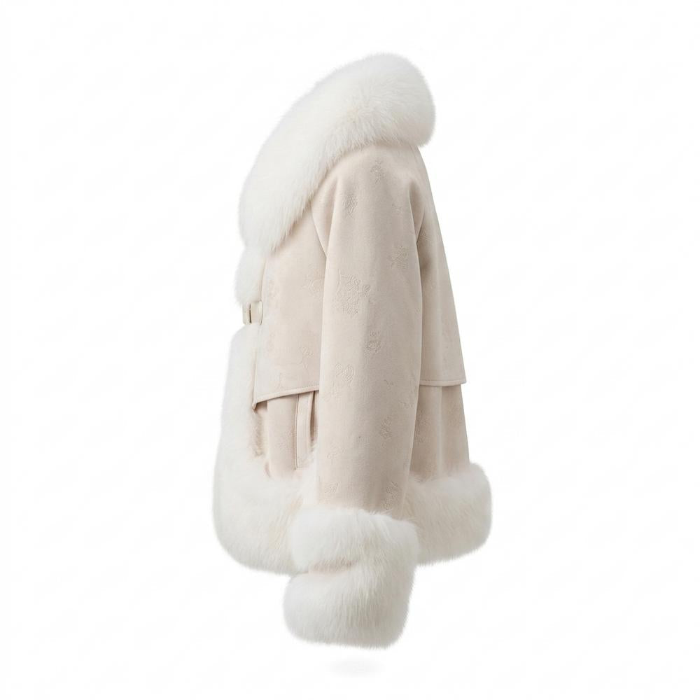 Gentleman Code - Cumem | Pelzbesetzt Gemustert Jacke Damen