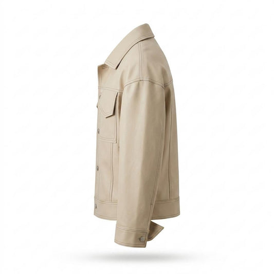Nobleman Code - Saram | Geglättet Kontrastgesteppt Lederjacke Unisex