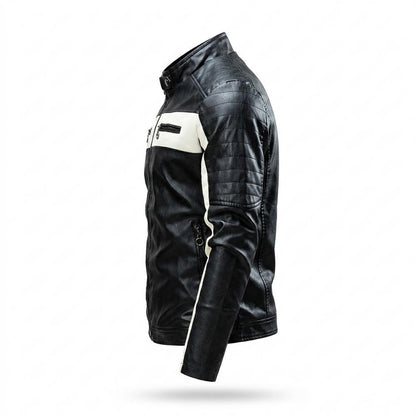Gentleman Code - Eifer | Gesteppt Zweifarbig Lederjacke Herren