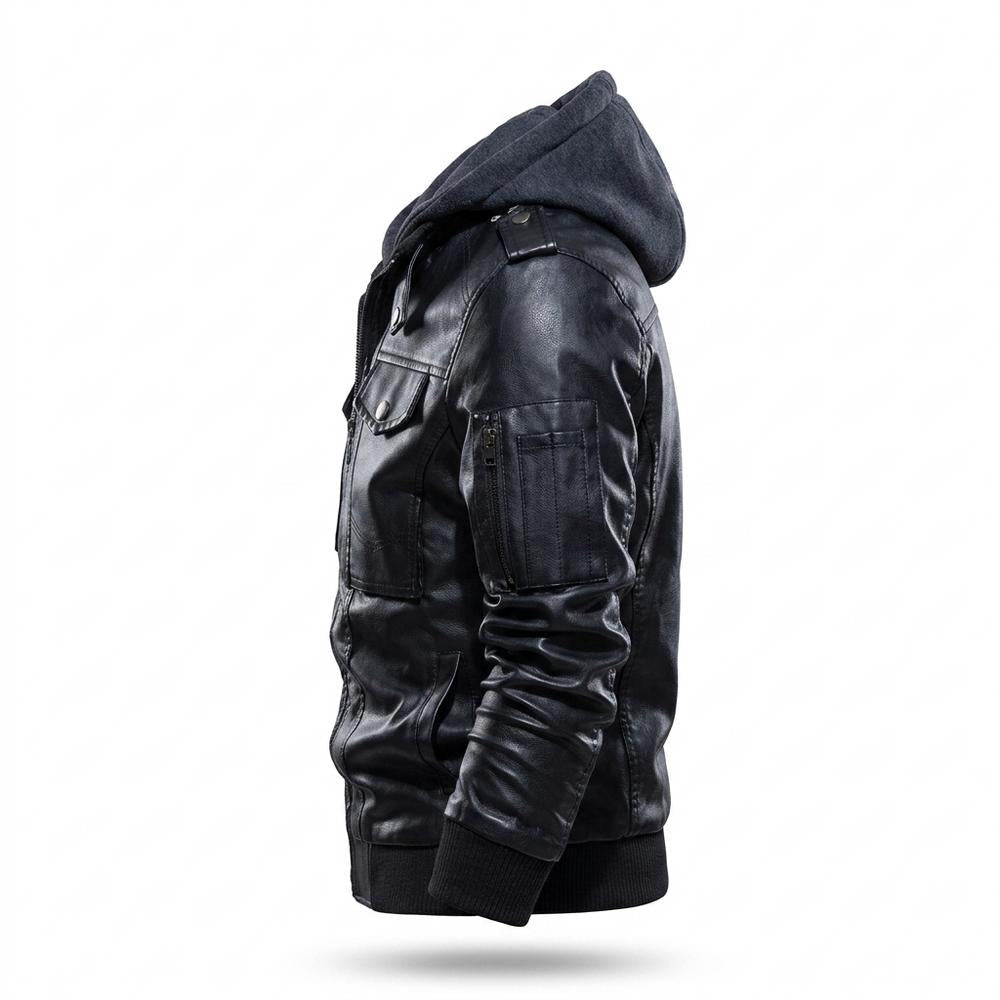 Gentleman Code - Movur | Gefüttert Mehrlagig Lederjacke Herren