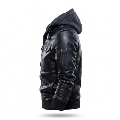 Gentleman Code - Movur | Gefüttert Mehrlagig Lederjacke Herren