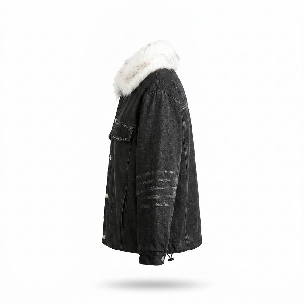 Nobleman Code - Sozal | Pelzbesetzt Gewaschen Jacke Unisex