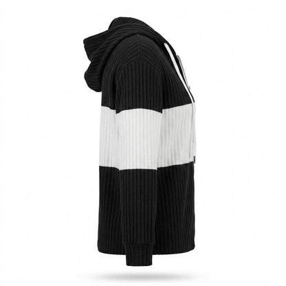 Nobleman Code - Konov | Gerippt Langärmelig Hoodie Damen