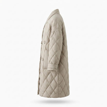 Nobleman Code - Verak | Gesteppt Lang Mantel Damen