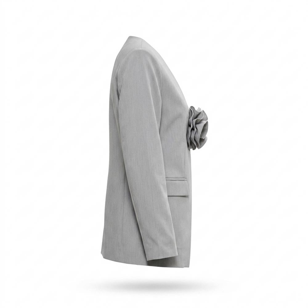 Gentleman Code - Keles | Kragenloser Plissierter Anzug Damen