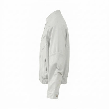 Gentleman Code - Notat | Strukturierte Hochgeschlossene Lederjacke Unisex