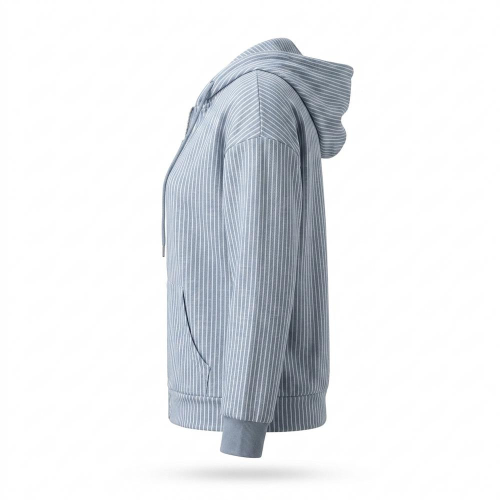 Nobleman Code - Lekor | Gestreift Langärmlig Hoodie Damen