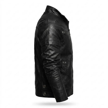 Nobleman Code - Aifud | Gesteppt Tailliert Lederjacke Herren
