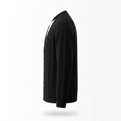 Nobleman Code - Zabat | Strukturierter Langärmliger Cardigan Herren