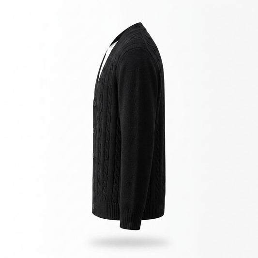Nobleman Code - Zabat | Strukturierter Langärmliger Cardigan Herren