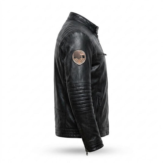 Nobleman Code - Mafil | Gesteppt Tailliert Lederjacke Herren