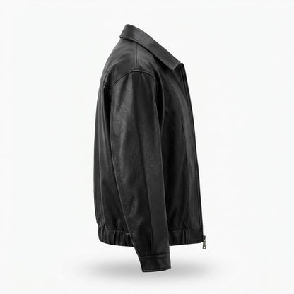Gentleman Code - Rovum | Gefütterte Genarbte Lederjacke Unisex