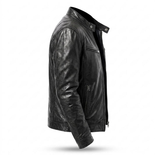 Nobleman Code - Yerov | Gesteppt Tailliert Lederjacke Herren