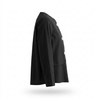 Nobleman Code - Kakuk | Kragenlos Geknöpft Jacke Damen