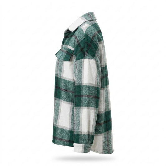 Gentleman Code - Kobal | Kariert Oversized Jacke Damen